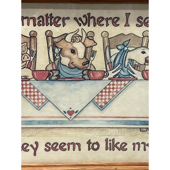 Country Kitchen Framed Print Kimberly Stenbo Figi Graphics 1990s Farm Animals - Picture 3 of 8